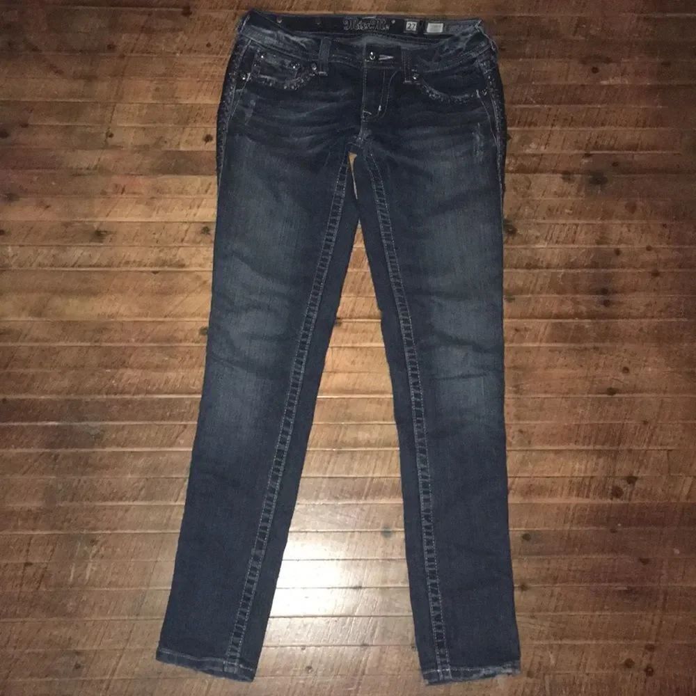Miss Me 27 skinny jeans with side embroidery
